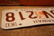 画像4: dp-201101-27 License Plate 1980's HAWAII "AJV 218"