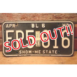 画像: dp-201101-27 License Plate 1980's MISSOURI "FR5 616"