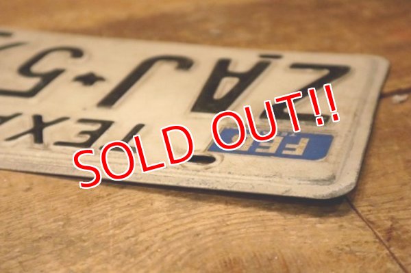 画像5: dp-201101-27 License Plate 1980's TEXAS "ZAJ-594"