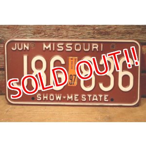 画像: dp-201101-27 License Plate 1980's MISSOURI "J8G-836"