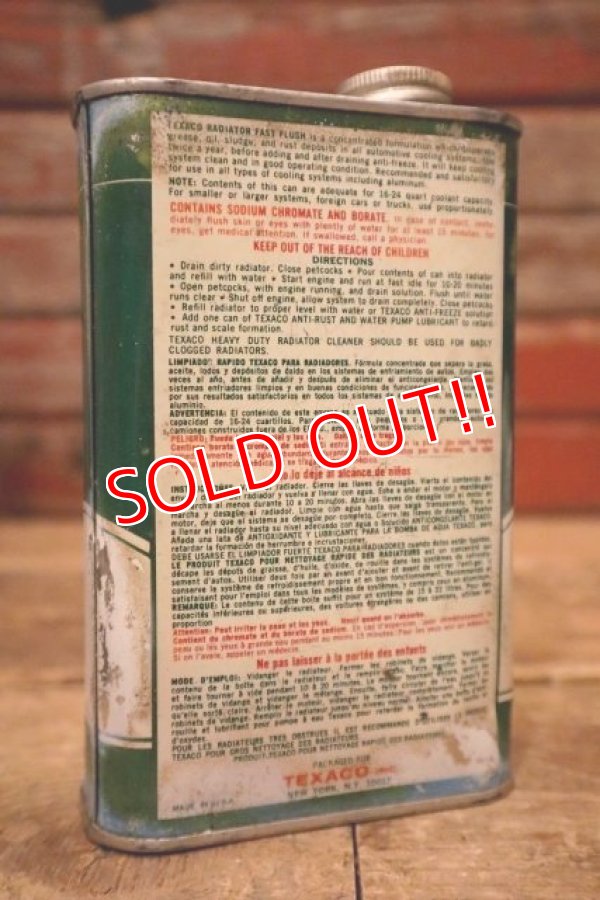 画像4: dp-240207-07 TEXACO / 1960's-1970's Radiator Fast Flush One Pint Can