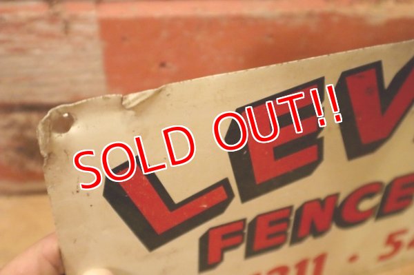 画像4: dp-240207-22 LEVINE FENCE CO. Metal Sign