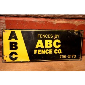 画像: dp-240207-22 ABC FENCE CO. Metal Sign
