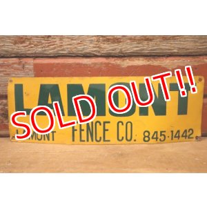 画像: dp-240207-22 LAMONT FENCE CO. Metal Sign