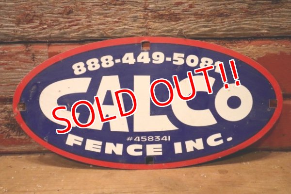 画像1: dp-240207-22 CALCO FENCE INC. Metal Sign