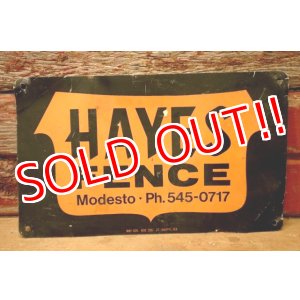 画像: dp-240207-22 HAYES FENCE Metal Sign