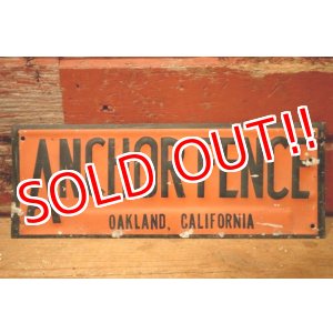 画像: dp-240207-22 ANCHOR FENCE Metal Sign
