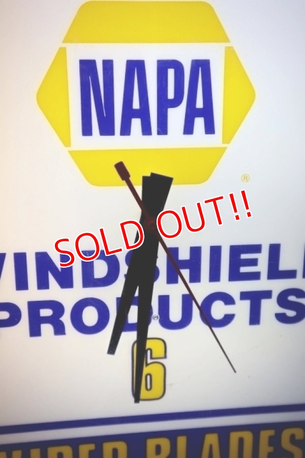 画像2: dp-240207-10 NAPA AUTO PARTS / 1980's〜 Lighted Sign Clock