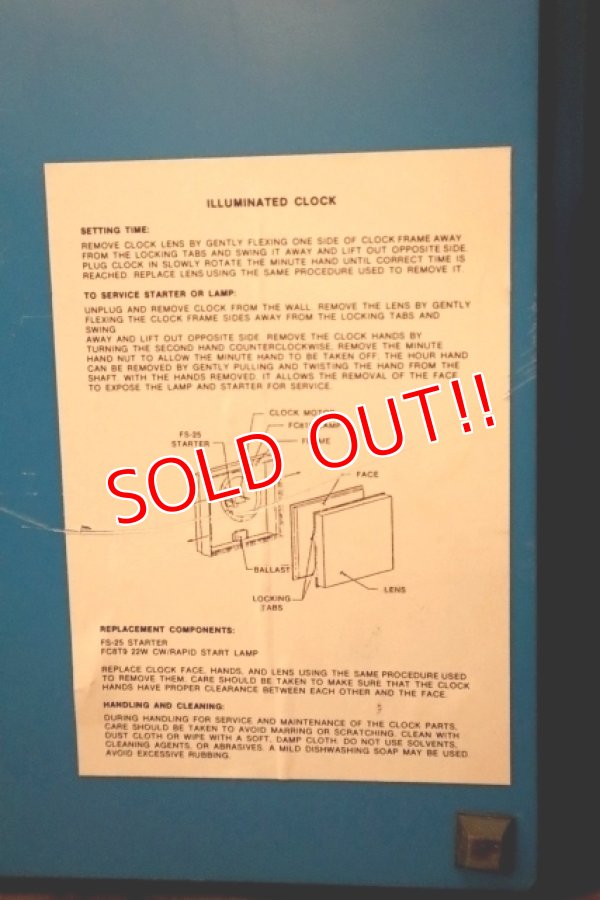 画像12: dp-240207-10 NAPA AUTO PARTS / 1980's〜 Lighted Sign Clock