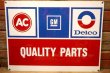 画像1: dp-240207-08 AC GM Delco / QUALITY PARTS Metal Sign