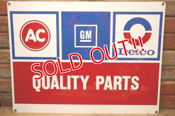 画像1: dp-240207-08 AC GM Delco / QUALITY PARTS Metal Sign