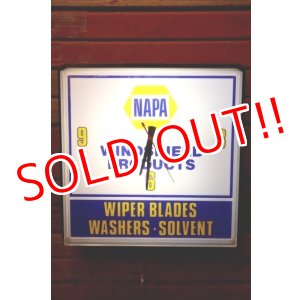 画像: dp-240207-10 NAPA AUTO PARTS / 1980's〜 Lighted Sign Clock