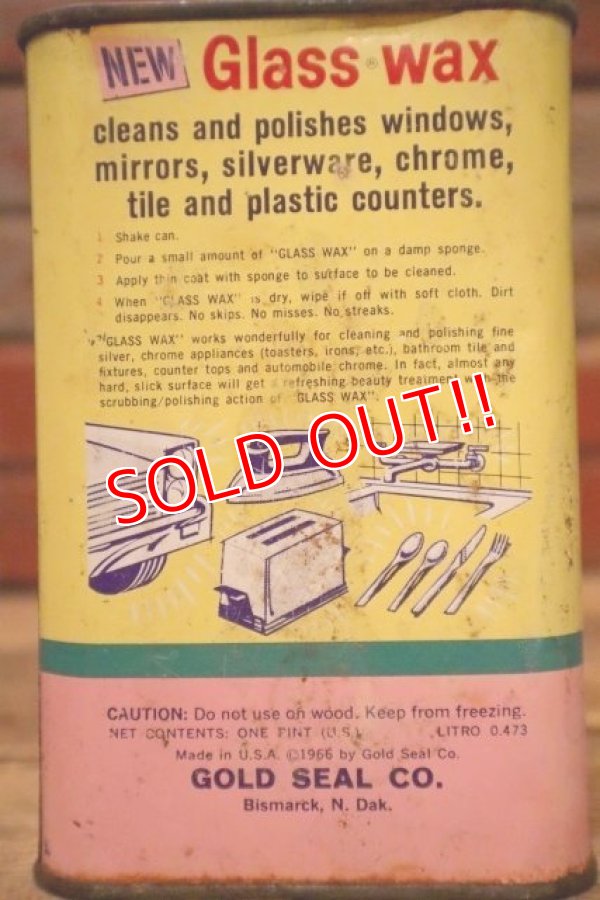 画像3: dp-240207-07 GOLD SEAL / 1966 Glass Wax CAN