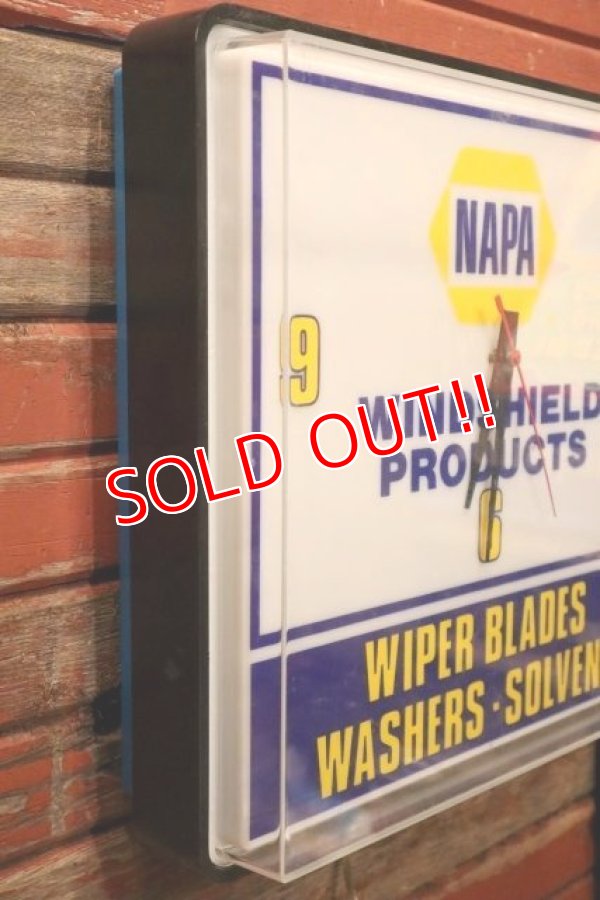 画像5: dp-240207-10 NAPA AUTO PARTS / 1980's〜 Lighted Sign Clock