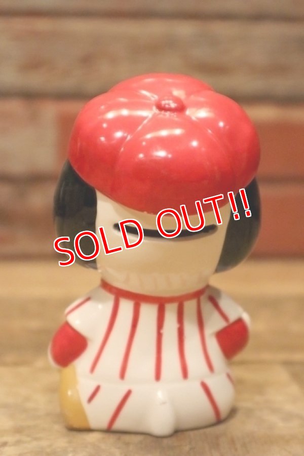画像4: ct-240214-02 Snoopy / Determined 1970's Ceramic Bank "Baseball"