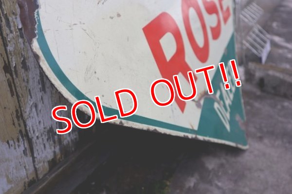 画像17: dp-240207-21 NATIONAL DEALER WHITE ROSE / 1950's Gas Station W-Sided Enamel Sign