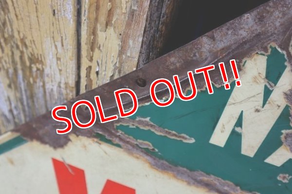 画像9: dp-240207-21 NATIONAL DEALER WHITE ROSE / 1950's Gas Station W-Sided Enamel Sign