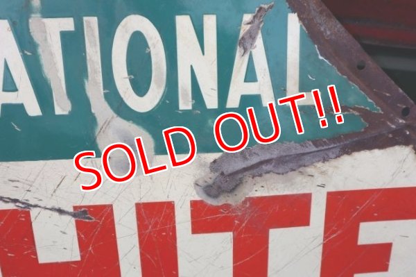 画像12: dp-240207-21 NATIONAL DEALER WHITE ROSE / 1950's Gas Station W-Sided Enamel Sign