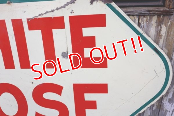 画像4: dp-240207-21 NATIONAL DEALER WHITE ROSE / 1950's Gas Station W-Sided Enamel Sign