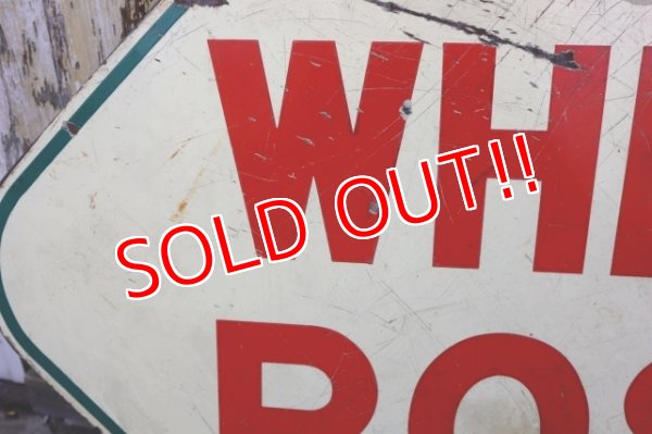 画像13: dp-240207-21 NATIONAL DEALER WHITE ROSE / 1950's Gas Station W-Sided Enamel Sign