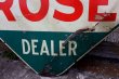 画像16: dp-240207-21 NATIONAL DEALER WHITE ROSE / 1950's Gas Station W-Sided Enamel Sign