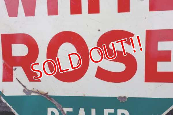 画像5: dp-240207-21 NATIONAL DEALER WHITE ROSE / 1950's Gas Station W-Sided Enamel Sign