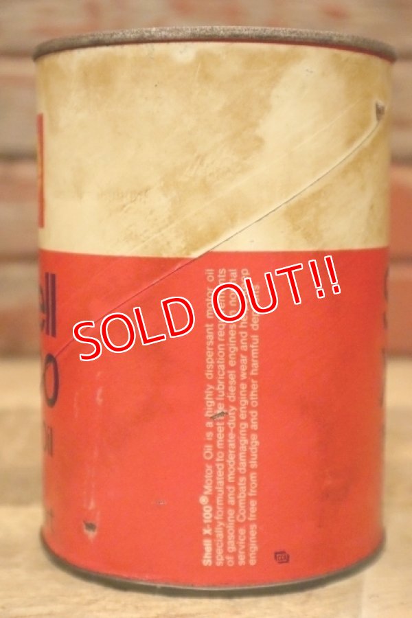 画像5: dp-240207-18 SHELL / X-100 U.S. One Quart Motor Oil Can