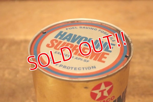 画像5: dp-240207-18 TEXACO / HAVOLINE SUPREME MOTOR OIL One U.S. Quart Can