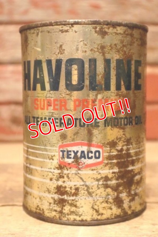 画像1: dp-240207-18 TEXACO / HAVOLINE Motor Oil One U.S. Quart Can
