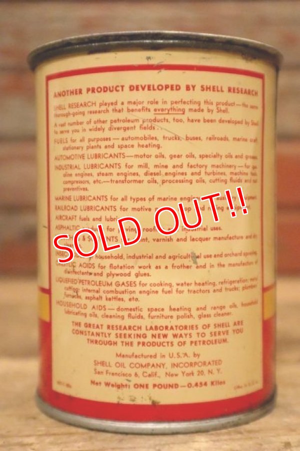 画像3: dp-240301-16 SHELL / 1950's-1960's One Pound Grease Can