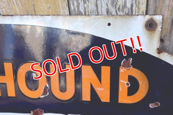 画像10: dp-240301-02 GREYHOUND / 1950's W-sided Porcelain Sign