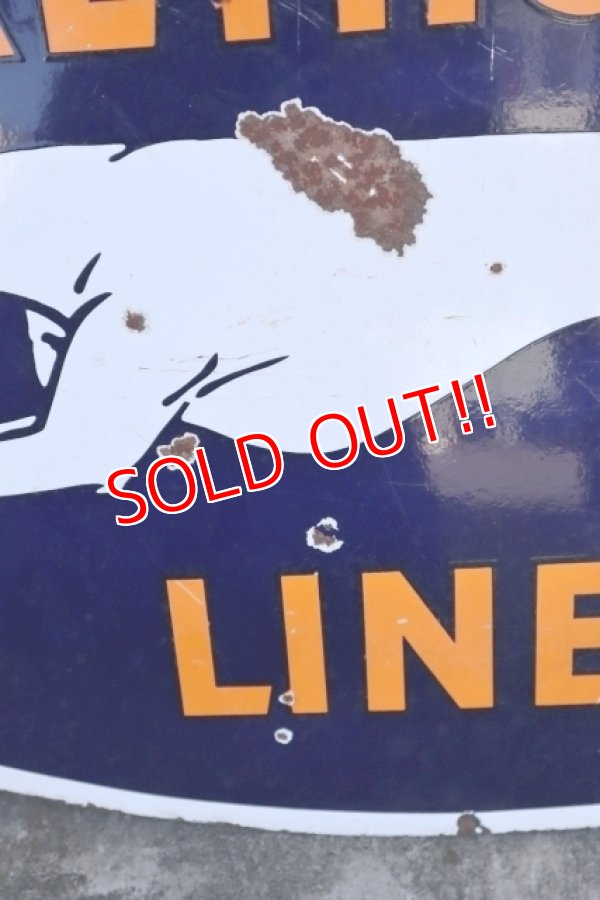 画像3: dp-240301-02 GREYHOUND / 1950's W-sided Porcelain Sign