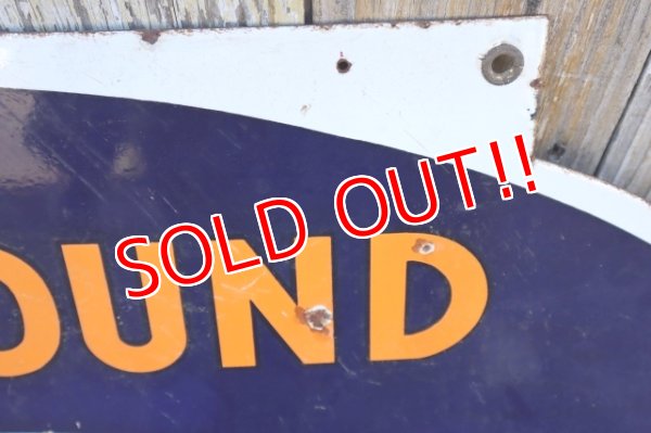 画像4: dp-240301-02 GREYHOUND / 1950's W-sided Porcelain Sign