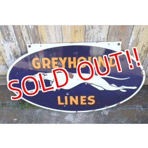 画像: dp-240301-02 GREYHOUND / 1950's W-sided Porcelain Sign
