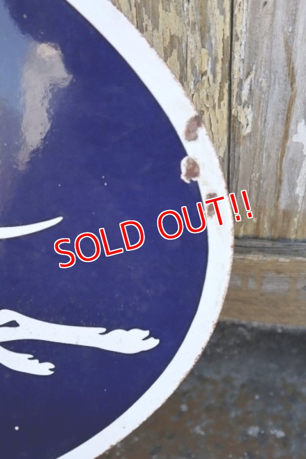 画像6: dp-240301-02 GREYHOUND / 1950's W-sided Porcelain Sign