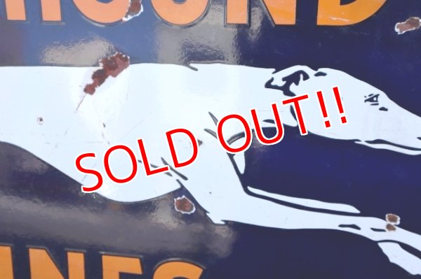 画像11: dp-240301-02 GREYHOUND / 1950's W-sided Porcelain Sign