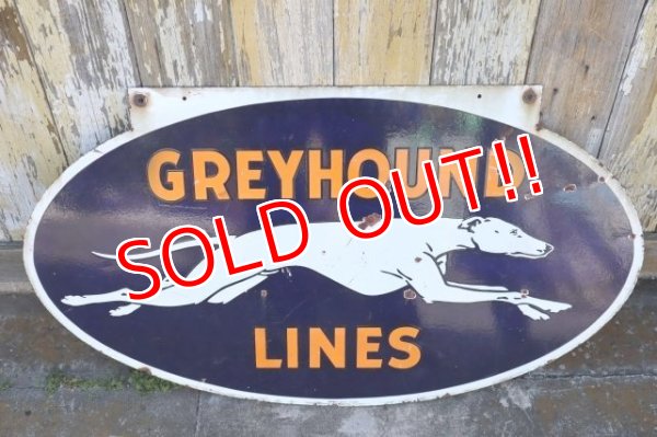 画像8: dp-240301-02 GREYHOUND / 1950's W-sided Porcelain Sign