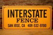 画像1: dp-240207-22 INTERSTATE FENCE Metal Sign