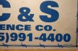 画像2: dp-240207-22 C & S FENCE CO. Metal Sign