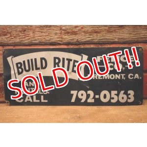 画像: dp-240207-22 BUILD RITE FENCE CO. Metal Sign