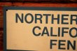 画像2: dp-240207-22 NORTHERN CALIFORNIA FENCE Metal Sign