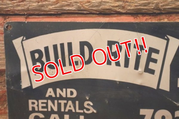 画像2: dp-240207-22 BUILD RITE FENCE CO. Metal Sign