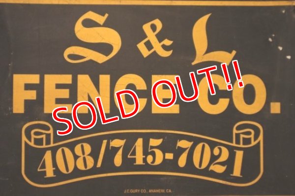 画像2: dp-240207-22 S & L FENCE Metal Sign