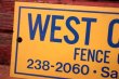 画像2: dp-240207-22 WEST COAST FENCE CO. Metal Sign