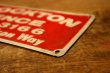 画像4: dp-240207-22 STOCKTON FENCE Metal Sign