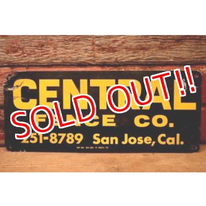 画像: dp-240207-22 CENTRAL FENCE CO. Metal Sign