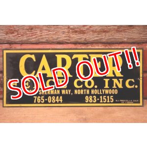 画像: dp-240207-22 CARTER FENCE CO. INC. Metal Sign