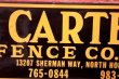 画像2: dp-240207-22 CARTER FENCE CO. INC. Metal Sign