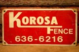 画像: dp-240207-22 KOROSA FENCE Metal Sign
