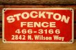 画像1: dp-240207-22 STOCKTON FENCE Metal Sign